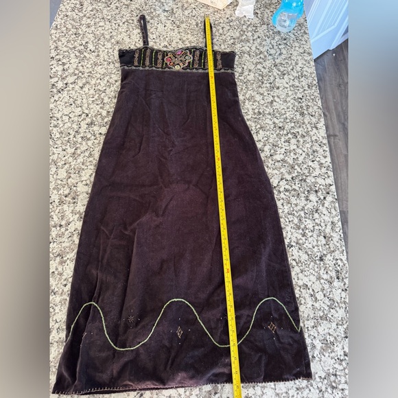 Urban Outfitters HENNA Y2K Velvet Beaded Whimsigoth Cottagecore NWT Sz 3 Dress - Picture 12 of 16